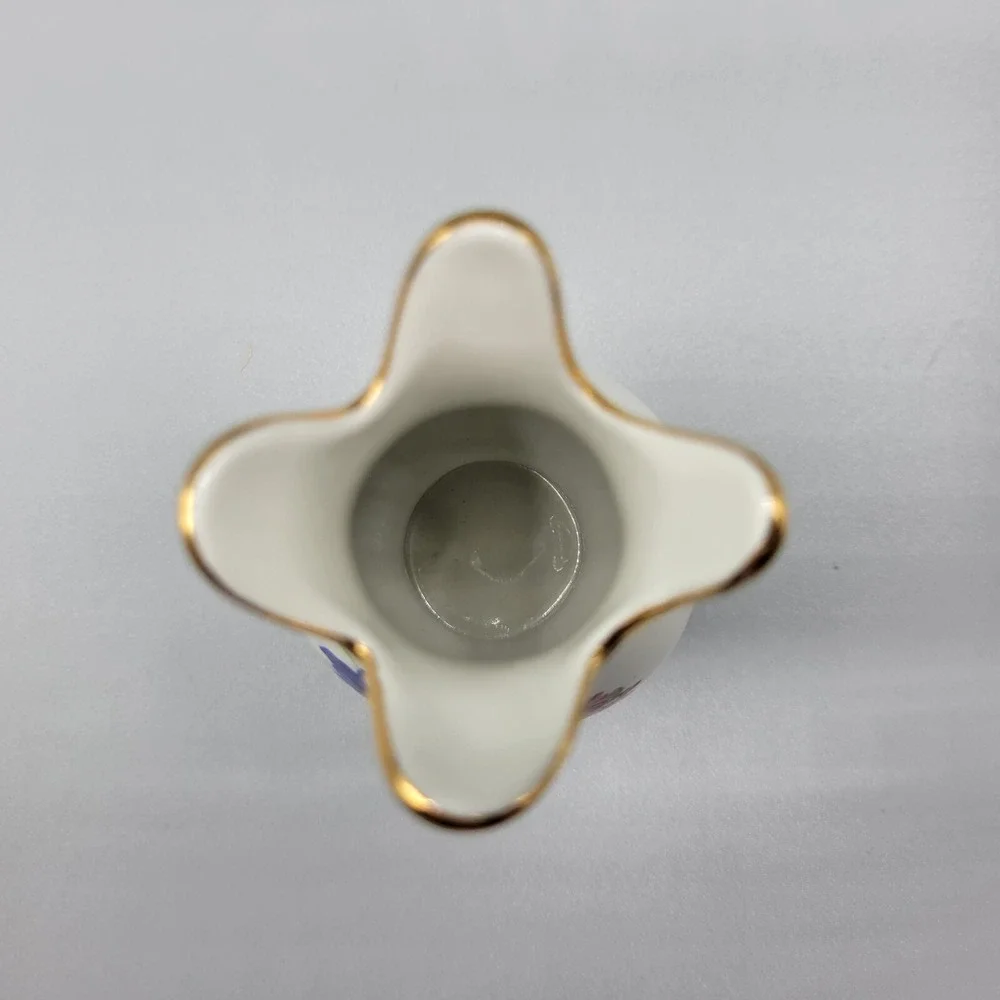 Vintage Wagner Bavaria Porcelain Flower Bud Vase Gold Trim 4